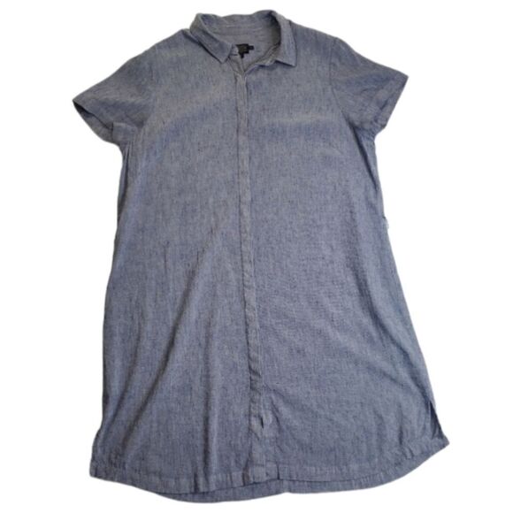 Pendleton Linen Blend Button Down Dress Size 14 - Picture 1 of 16